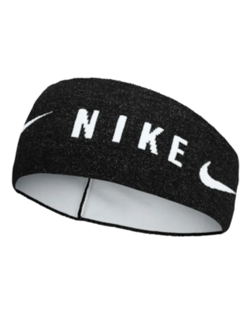 Nike Gestricktes Dri-FIT Leichtgewichts-Stirnband (Schwarz/Weiß Schwarz