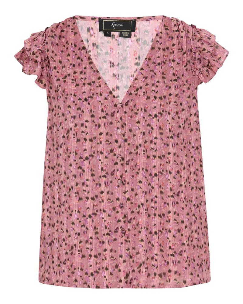 FAINA Bluse Frauen lila mehrfarbig Lila