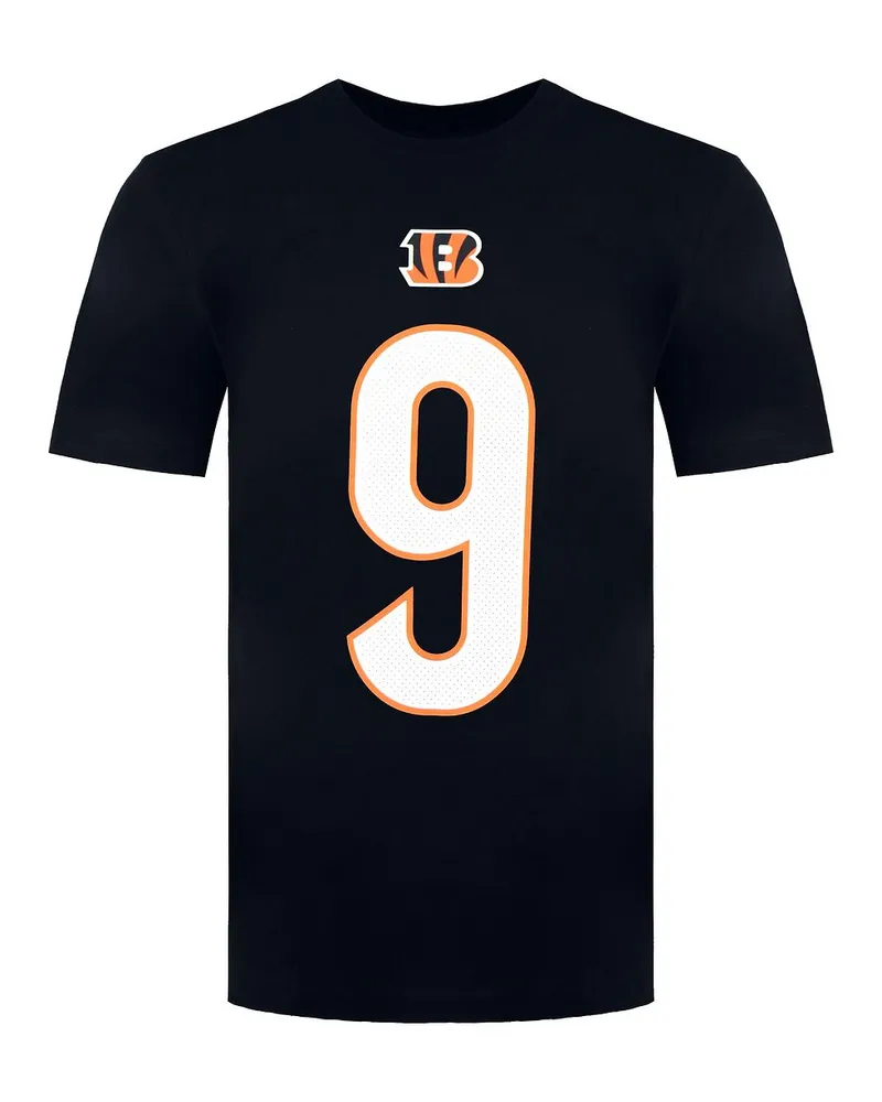 Nike NFL Cincinnati Bengals 9 Joe Burrow Herren-T-Shirt Schwarz