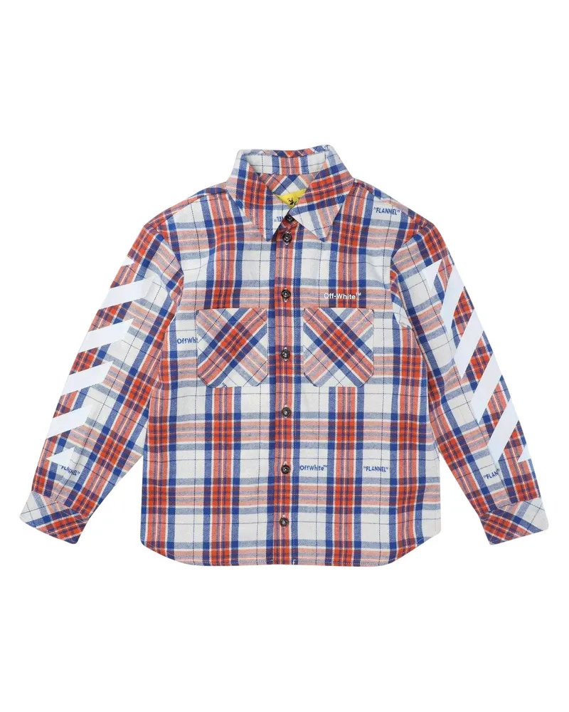 OFF-WHITE Off White - Hemd für Damen, Flanell (Rot/Blau/Weiß Rot