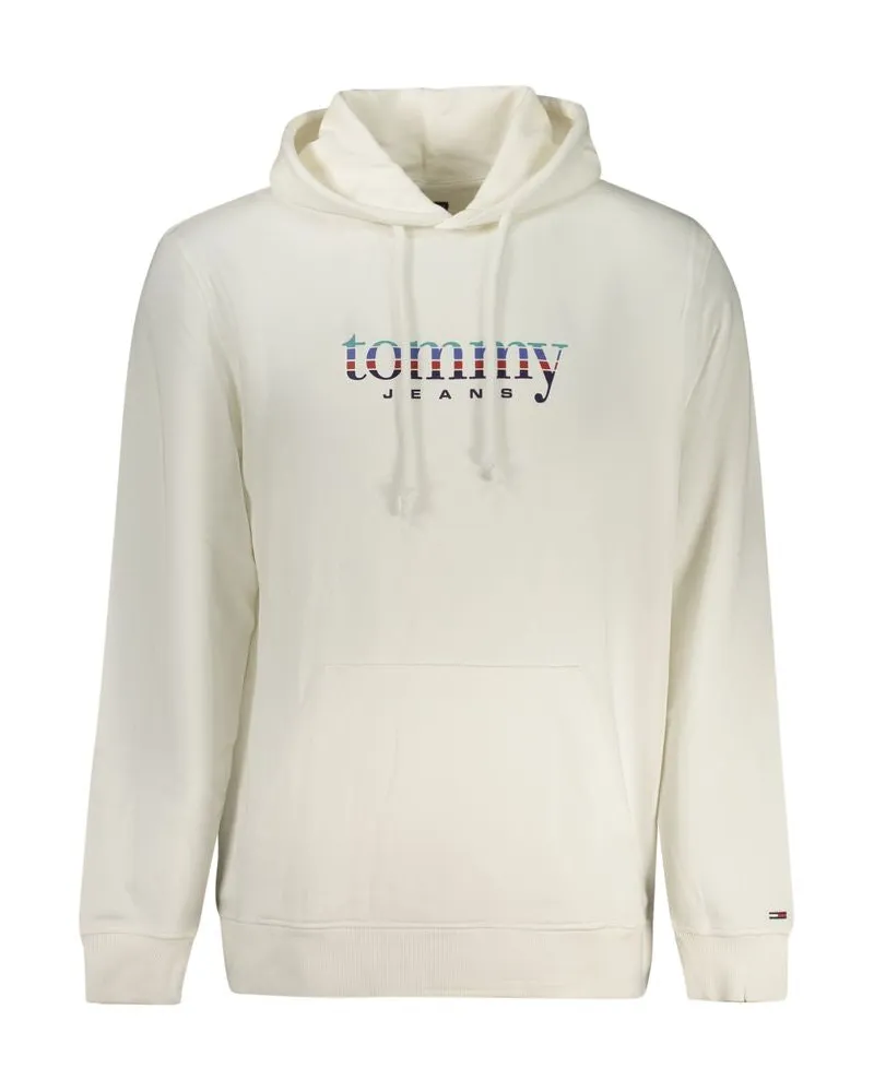 Tommy Hilfiger Weiße Baumwoll-Herren-Hoodie Weiß