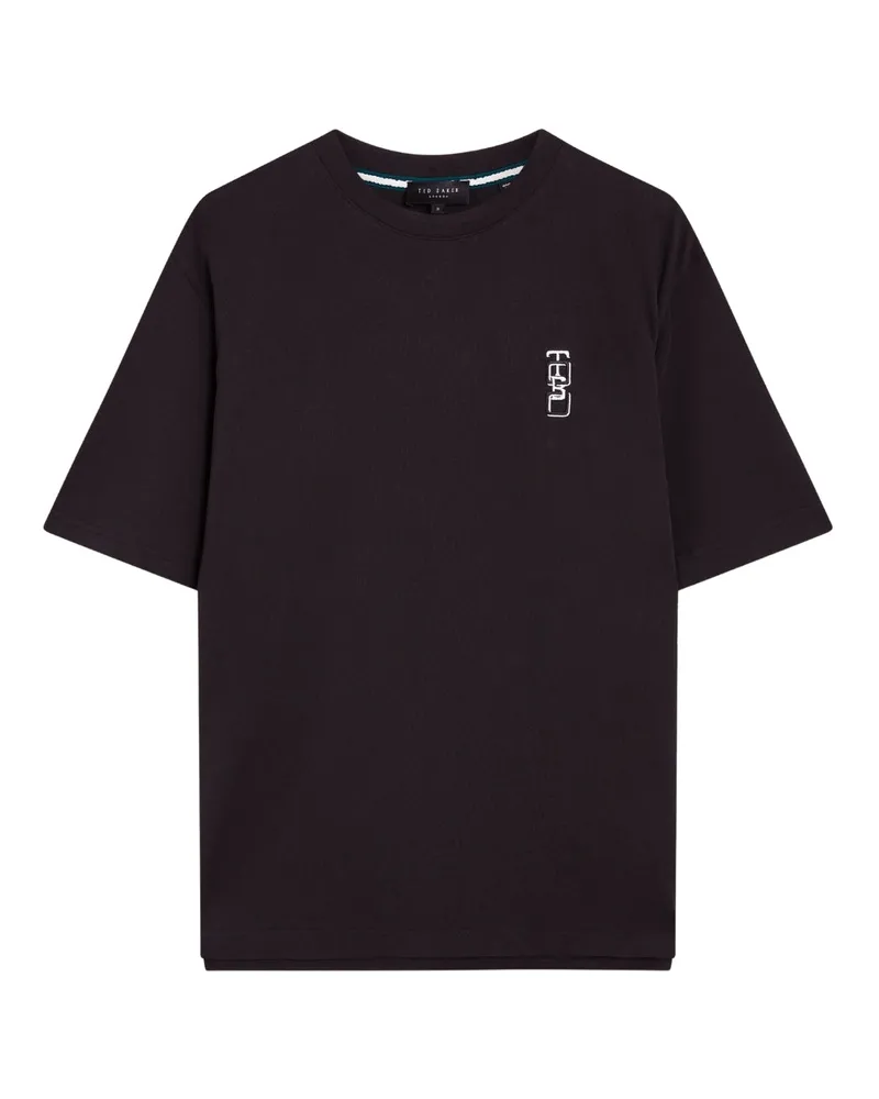 Ted Baker Schwarzes T-shirt Mit  Kuyrt-logo Schwarz