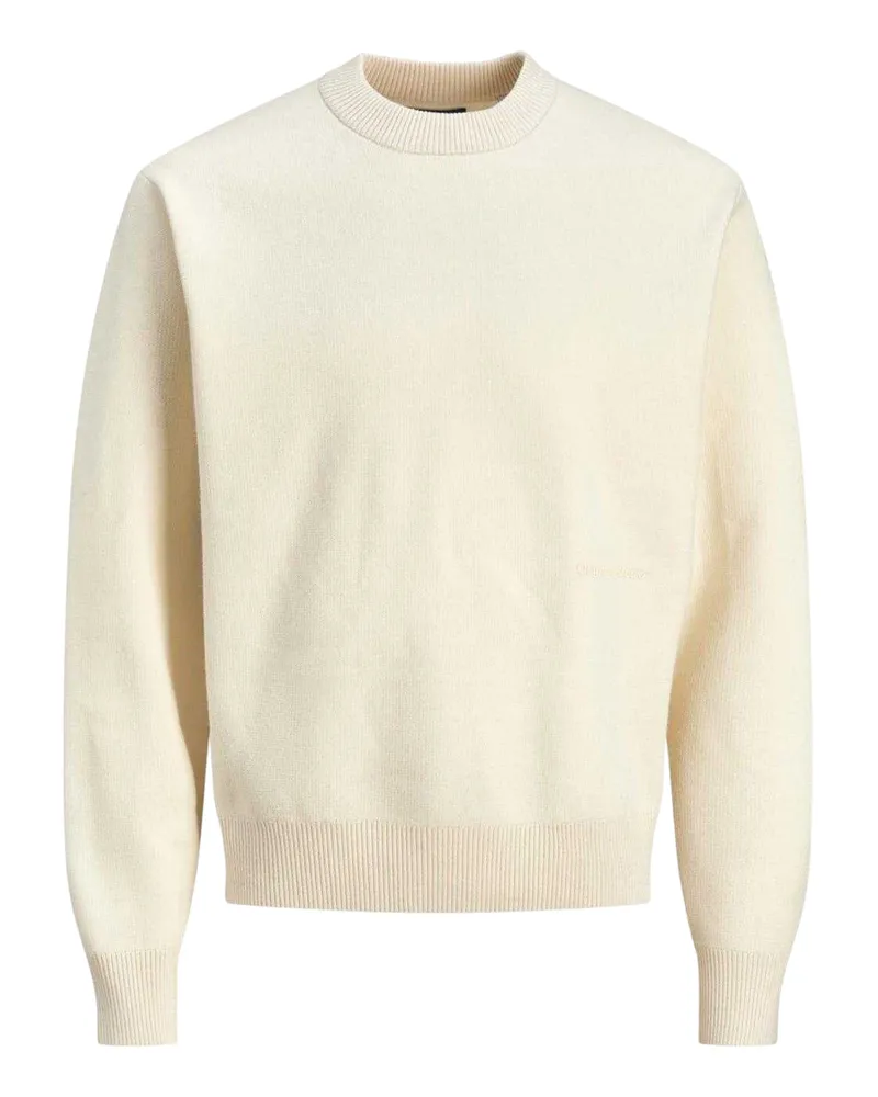 Jack & Jones Jack And Jones - Pullover für Herren, Rundhalsausschnitt, Regulär, Langärmlig (Meersalz Beige