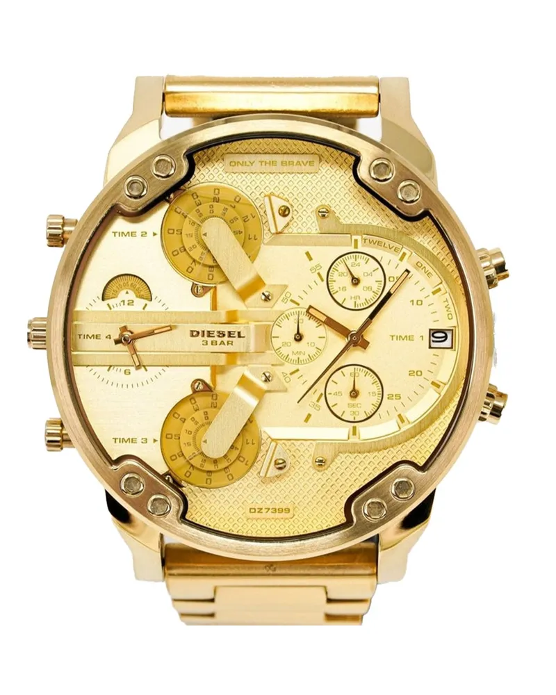 Diesel DZ7399 Herr Daddy 2.0 Gelbgold Herren Chronograph Uhr Gold