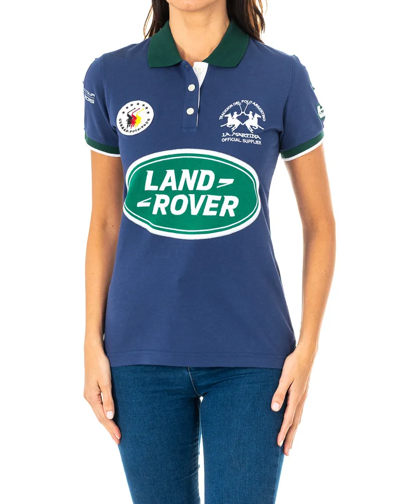 La Martina Kurzarm-Poloshirt mit Reverskragen für Damen 2WP163 Mehrfarbig
