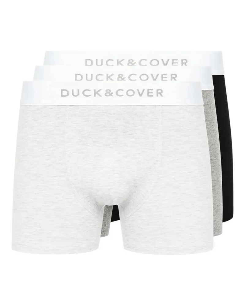 Duck and Cover Sagnet" Boxershorts für Herren(3er-Pack) (Grau/Weiß/Schwarz Grau