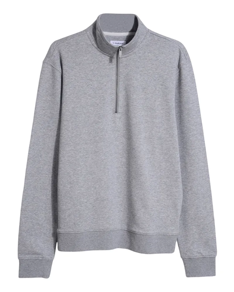 Farah 1920 Aintree" Sweatshirt für Herren, Weiter Stehkragen, Langärmlig (Graugrün Hellgrau