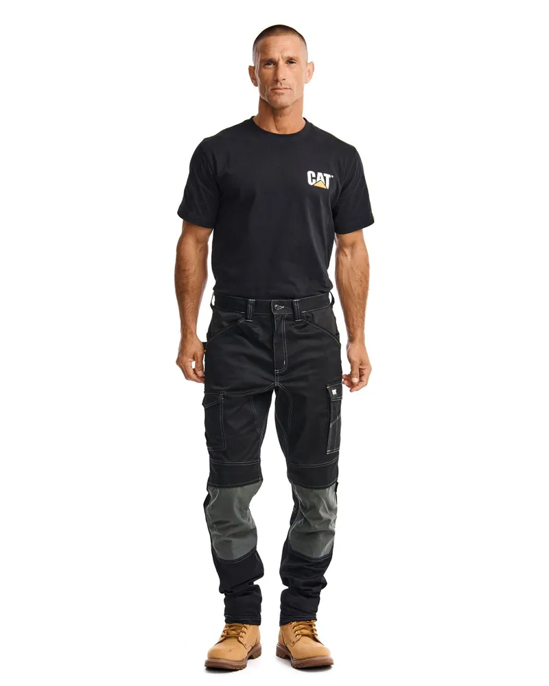 Caterpillar Footwear Essential Knie-Taschen Stretch Holster Polyester Herren schwarze Outdoor-Hosen Schwarz