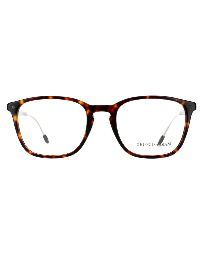Giorgio Armani Rechteckig Herren Dunkel Havanna Brillenfassungen Braun