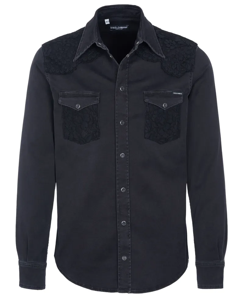 Dolce & Gabbana Hemd Schwarz
