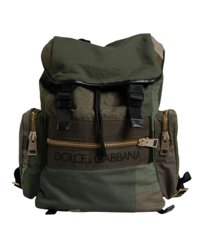 Dolce & Gabbana Patchwork-Schulranzen - Grün Grün