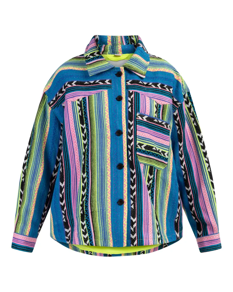 My Mo Hemdjacke Damen Mehrfarbig Neongrün Mehrfarbig