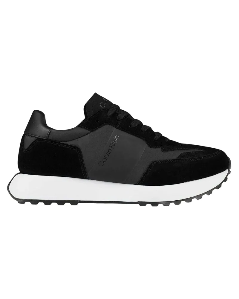 Calvin Klein Sneaker für Herren, Wildleder (Schwarz/Weiß Schwarz