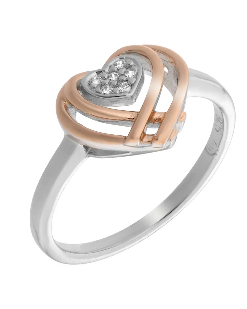 Orphelia Damen-Ring Sterling-Silber 925 – Silber/Rosé zr-7368/RG Silber
