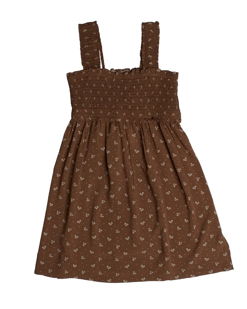 GAP Gerafftes Trägerkleid 813625 für Mädchen Braun