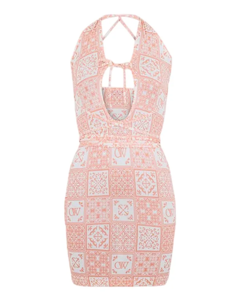 OFF-WHITE Off White - Minikleid für Damen (Pink/Weiß Rosa