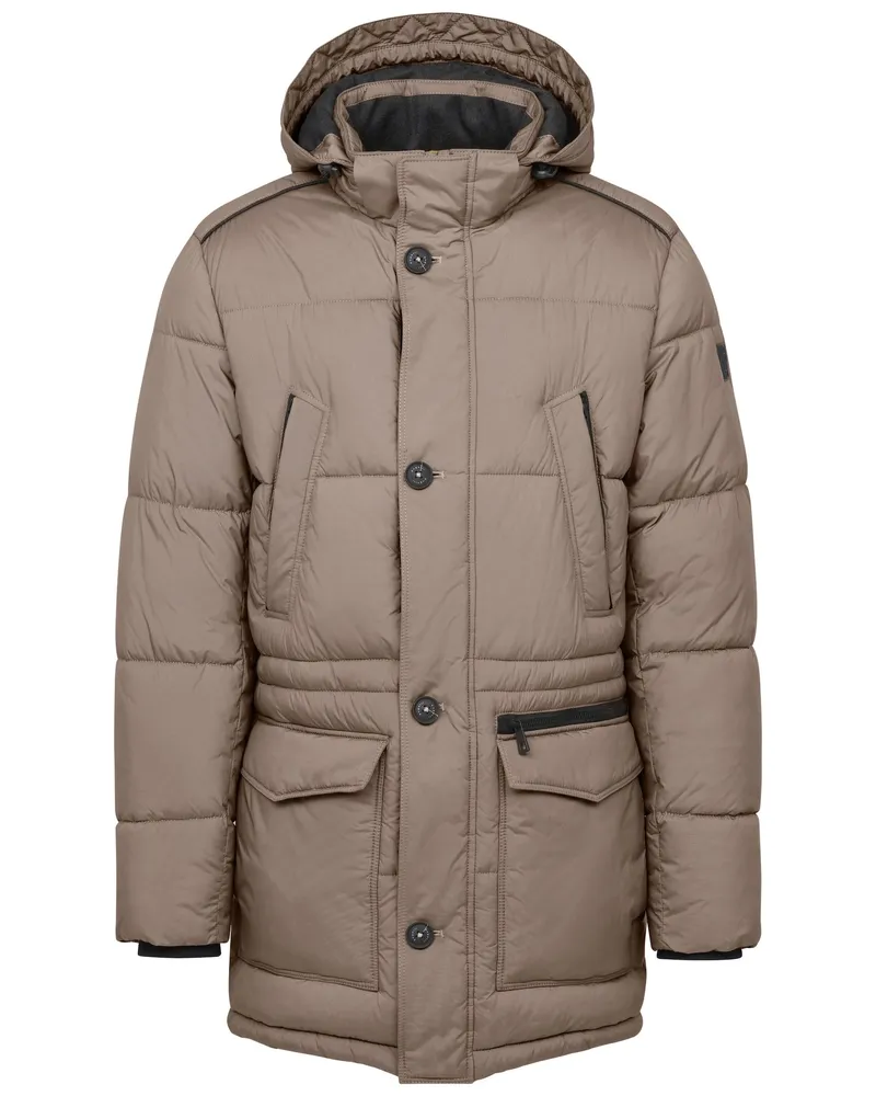 Bugatti Herren Steppparka mit Stehkragen Beige