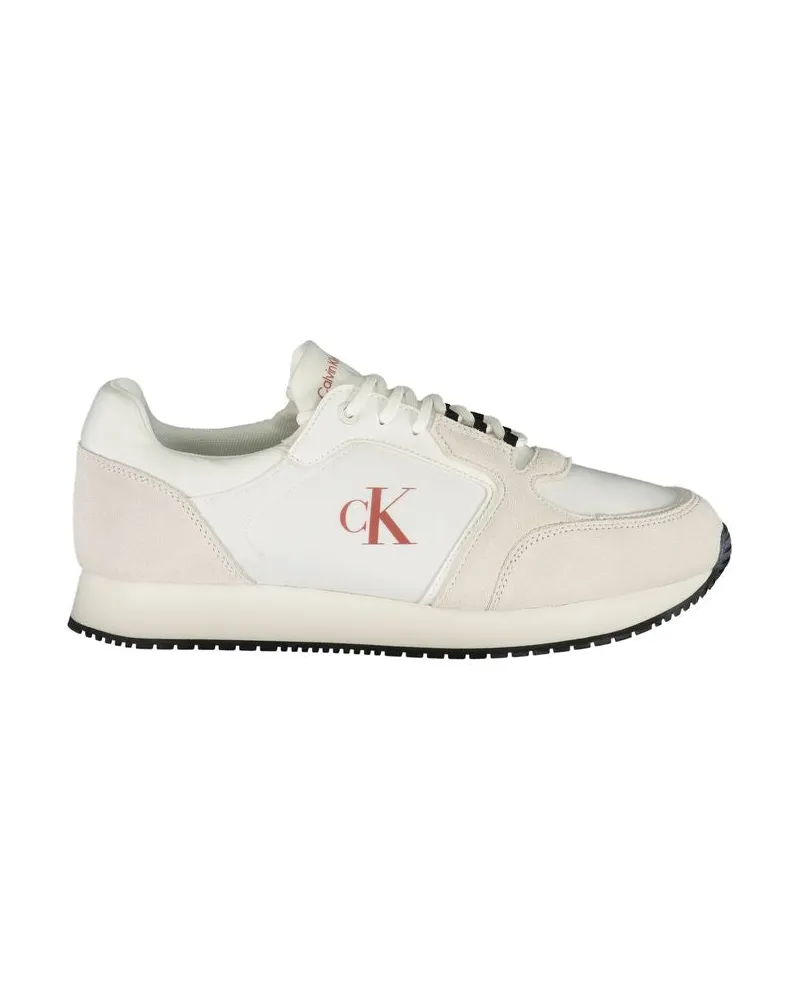 Calvin Klein Weiße Polyurethan Herren Sneaker Weiß