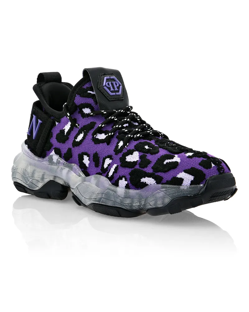 Philipp Plein Runner Sneaker Leopard Lila