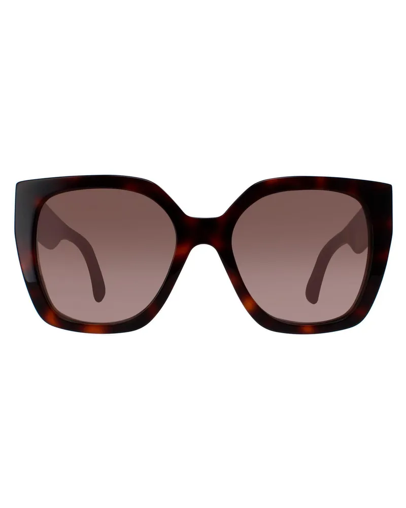 Gucci Square Damen Havanna Kristall Braun Farbverlauf GG1300S Braun