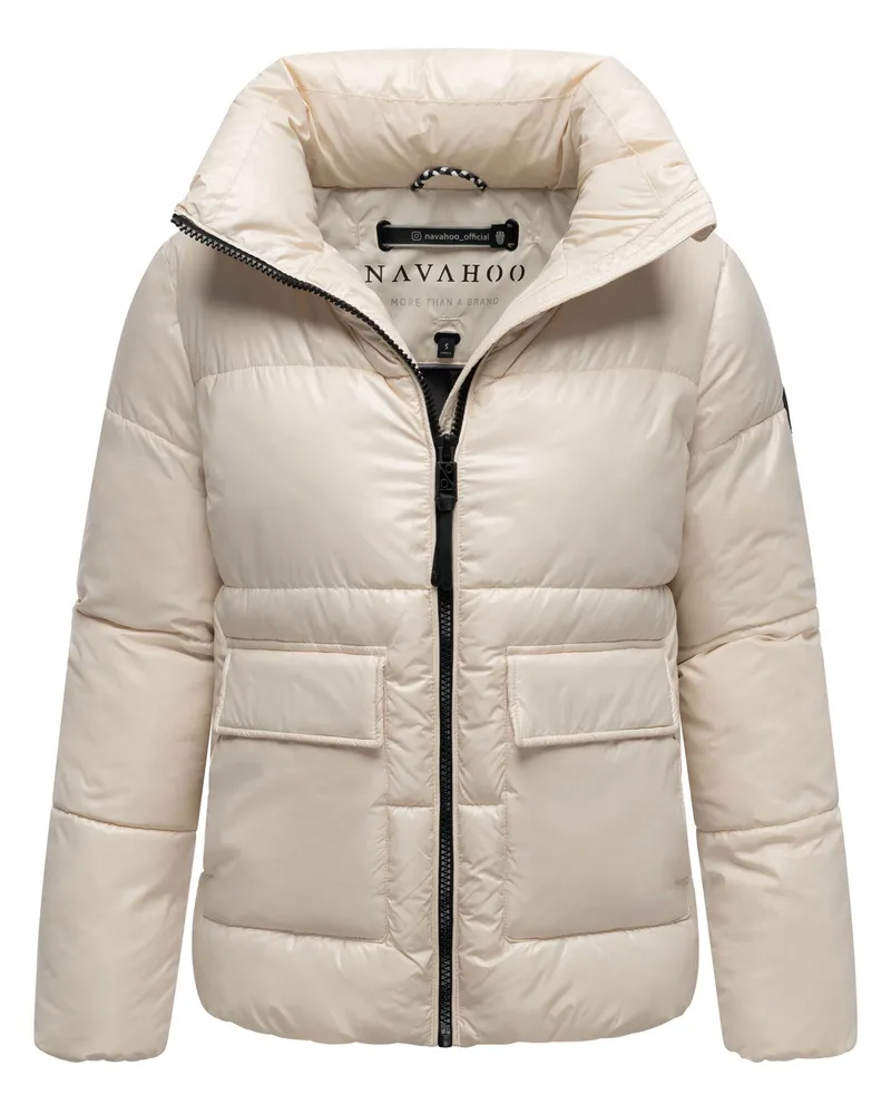 NAVAHOO Damen Steppjacke Eispracht – stilvoll, warm & funktional Beige