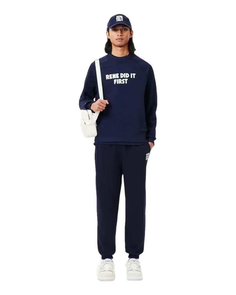 Lacoste Rene Did It First" Trainingshose für Herren/Damen Unisex (Dunkles Marineblau Marineblau