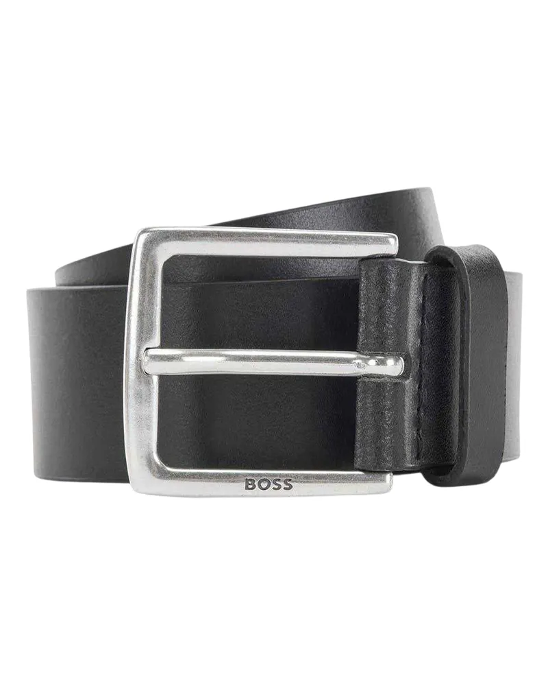 HUGO BOSS Rummi" Gürtel, Kuh Leder (Schwarz Schwarz