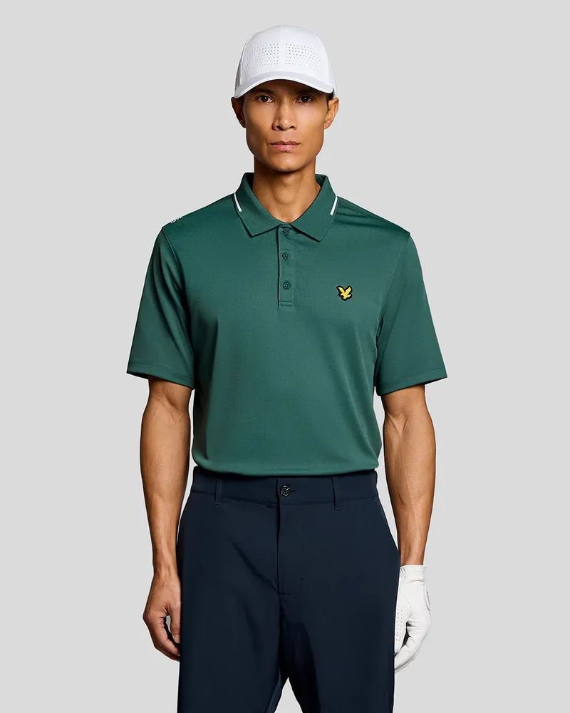 Lyle & Scott Tipped Technisches Poloshirt Grün