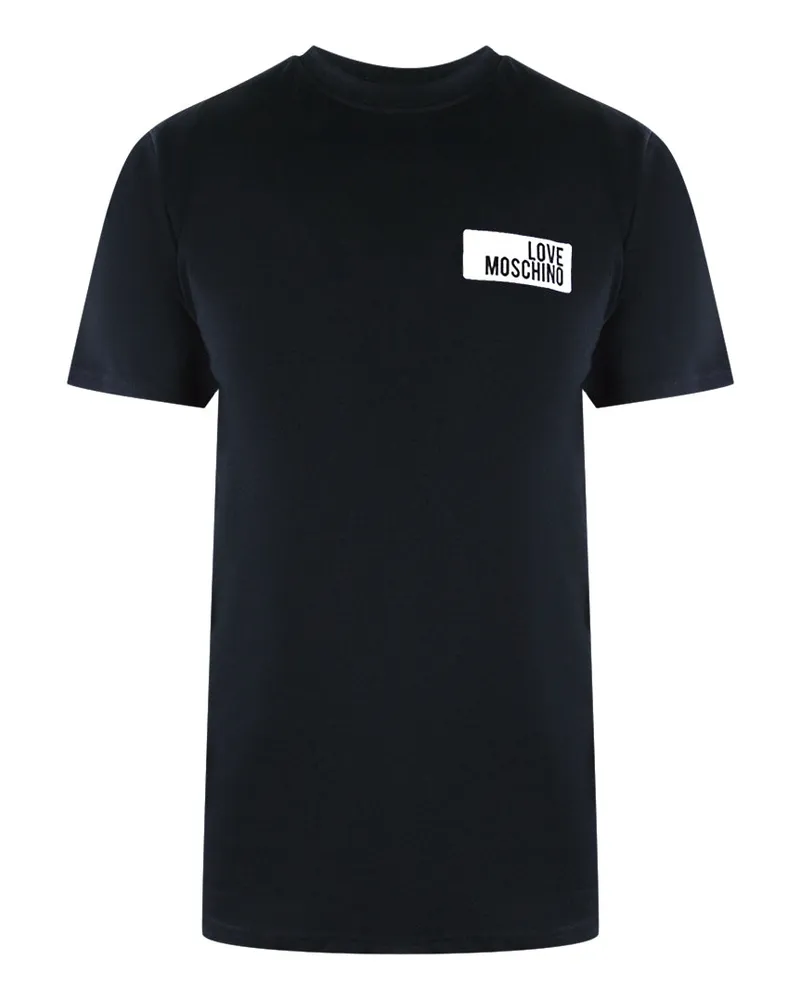 Moschino Schwarzes T-shirt Mit -blocklogo Schwarz