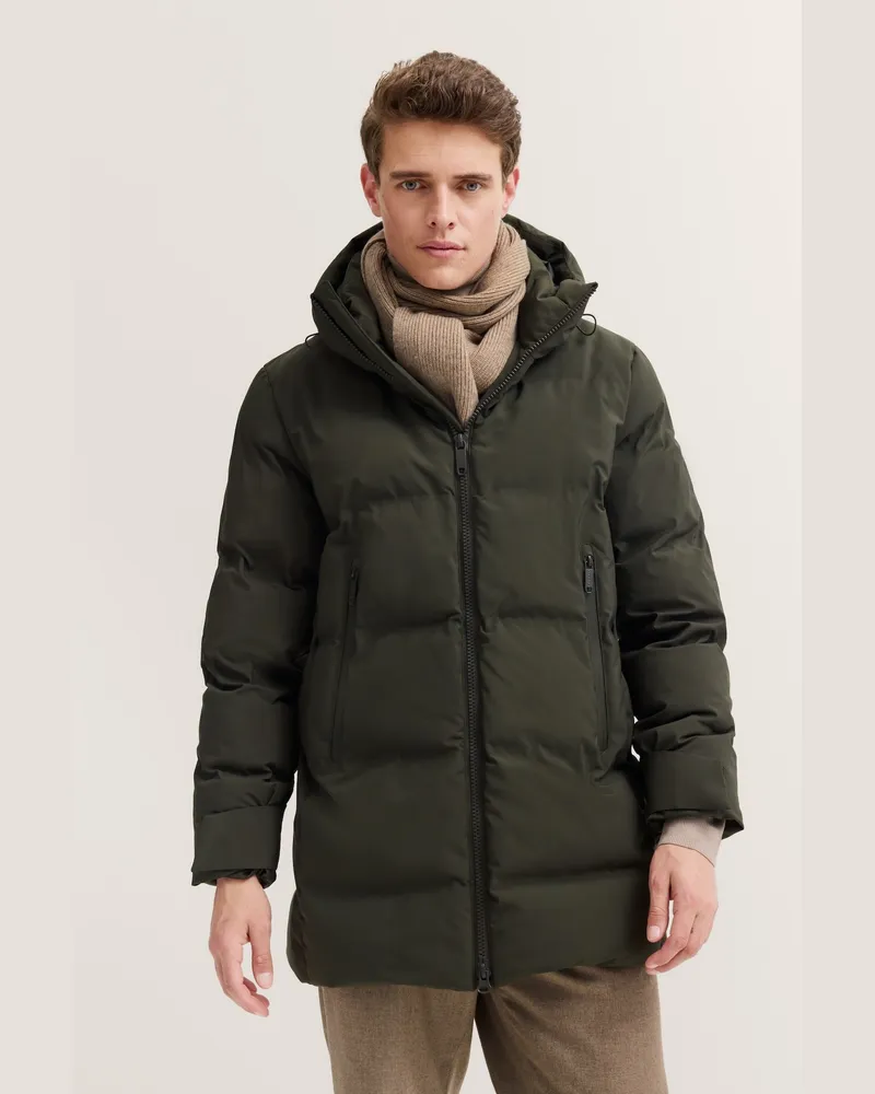 Bugatti Herren Steppparka wasserdicht, atmungsaktiv und mit Kapuze Oliv