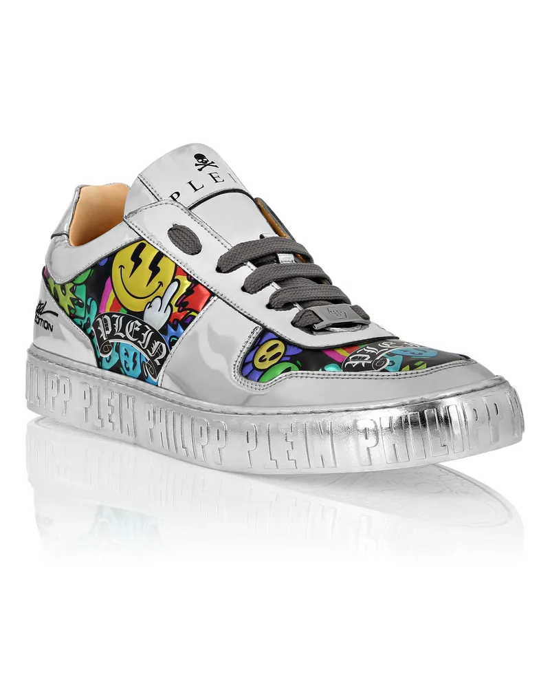 Philipp Plein Sneaker Low-Top "Smile" - Silber Silber