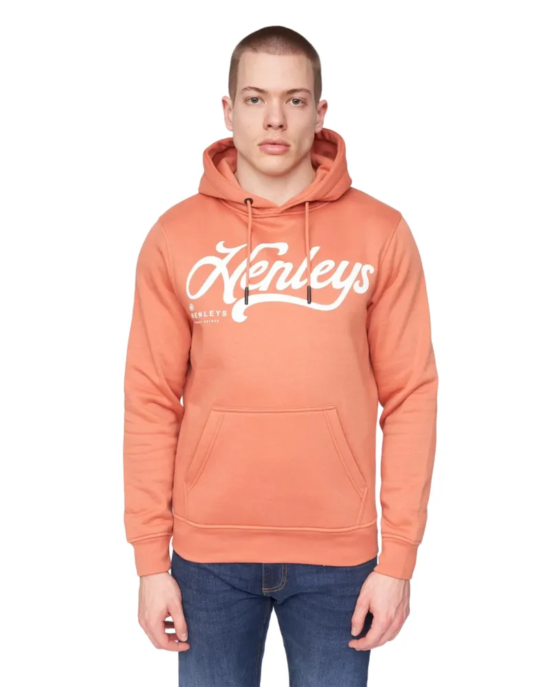 Henleys Scripthen" Kapuzenpullover für Herren (Ziegelrot Rot