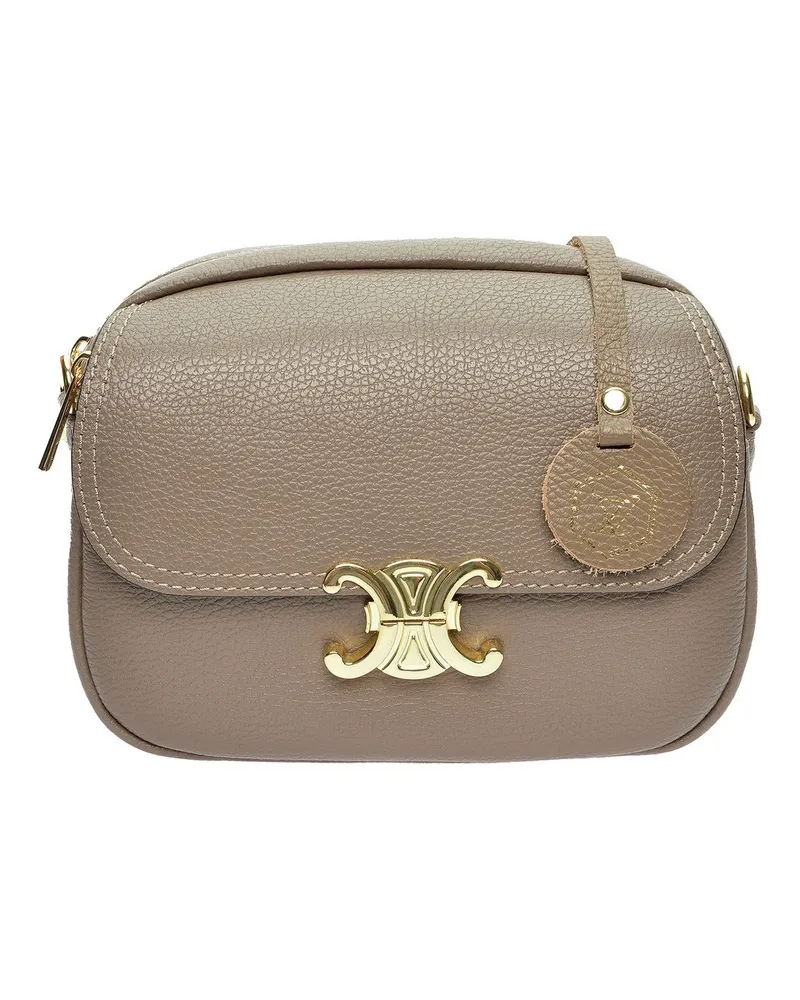 Luisa Vannini Beige Rindsledertasche Beige