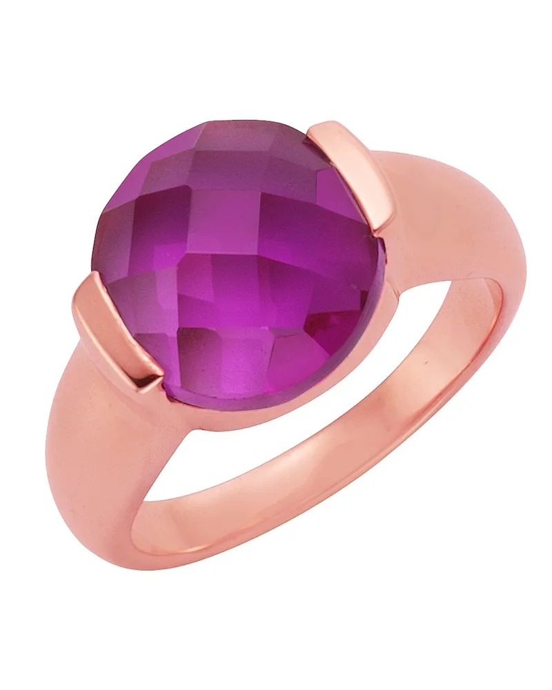 Jamelli Ring aus 925er Silber mit Quarz - Roségold Roségold