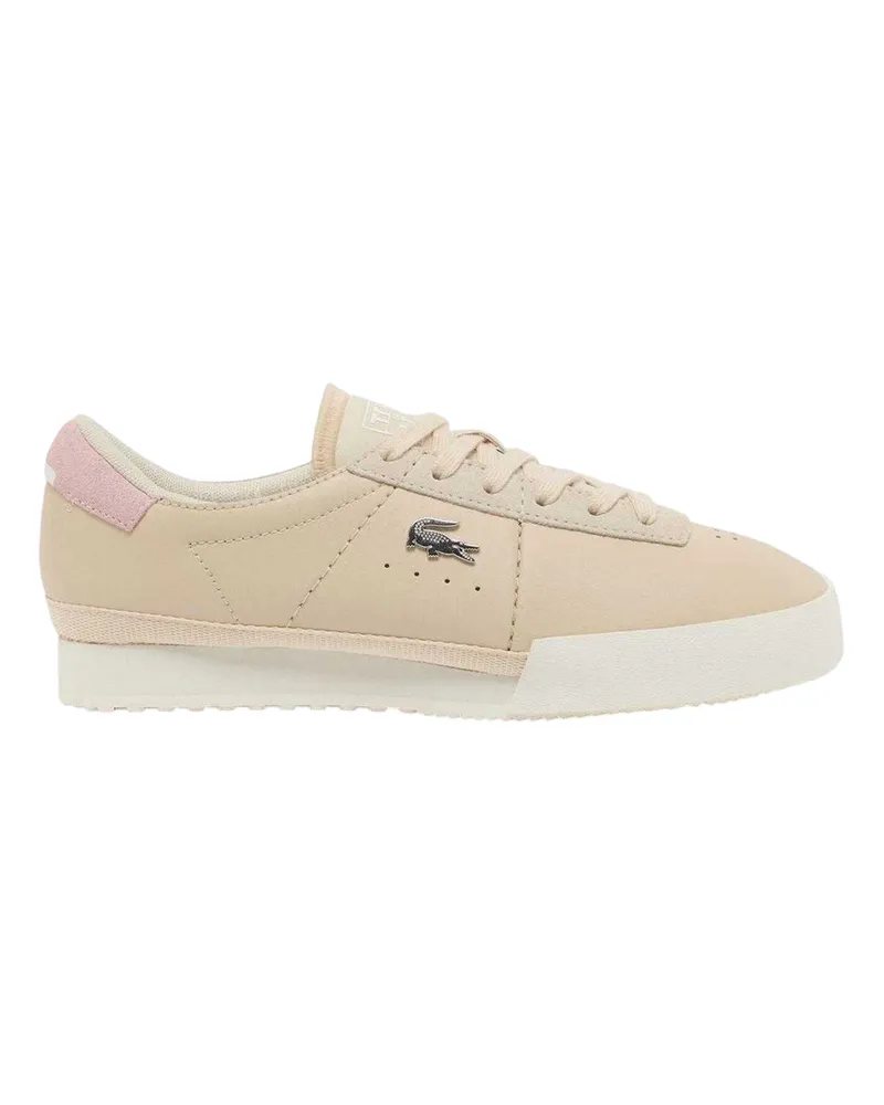 Lacoste Logo Sneaker für Damen, Leder (Naturweiß Wollweiß