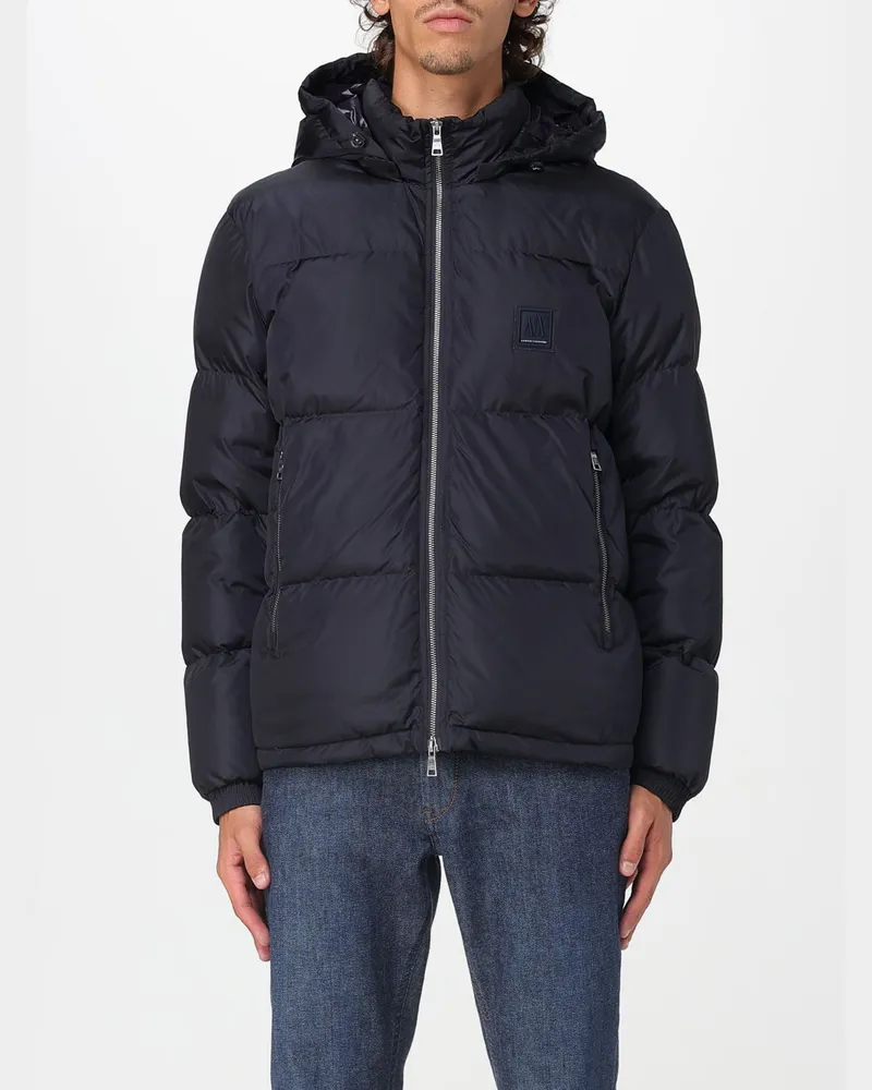 Armani Exchange Pufferjacke mit Kapuze Marineblau