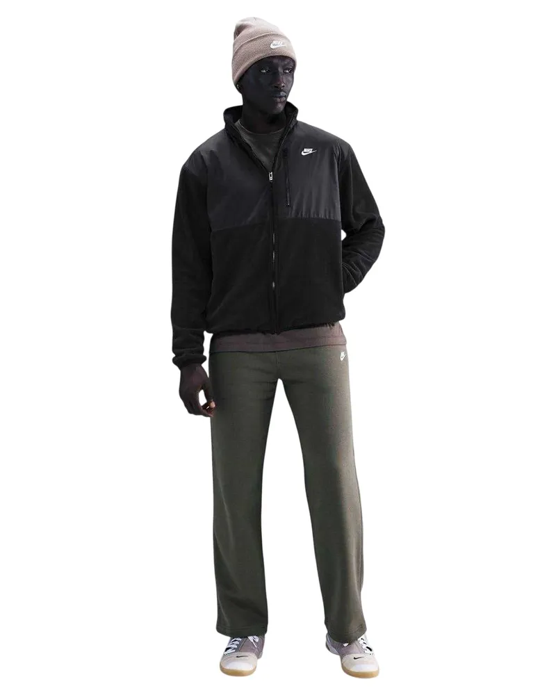 Nike Jacke für Herren, Durchgehender Reißverschluss, Regulär (Schwarz/Weiß Schwarz