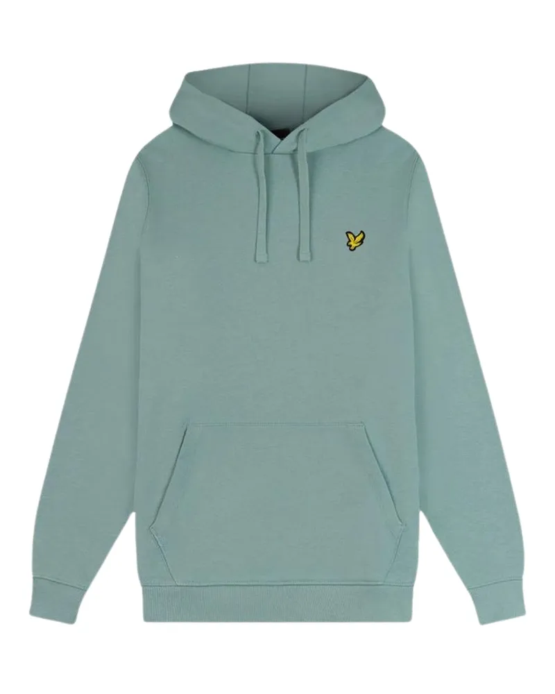 Lyle & Scott Brand Logo Schieferblauer Kapuzenpullover Blau