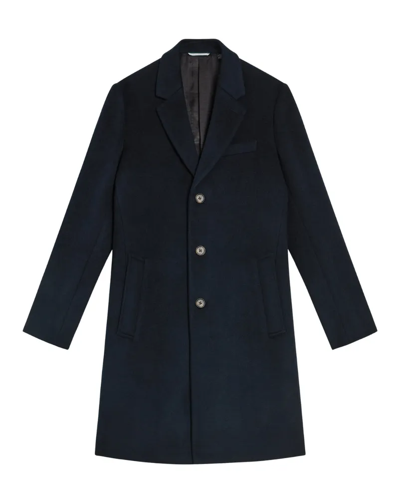 Ted Baker Rueby Wollmischung City Navy Mantel Dunkles