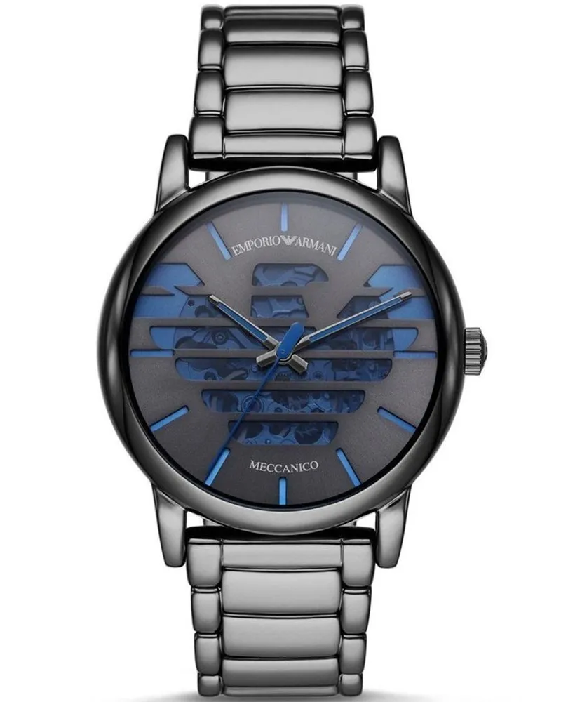 Emporio Armani AR60029 Mechanische Herrenarmbanduhr mit Automatik Grau
