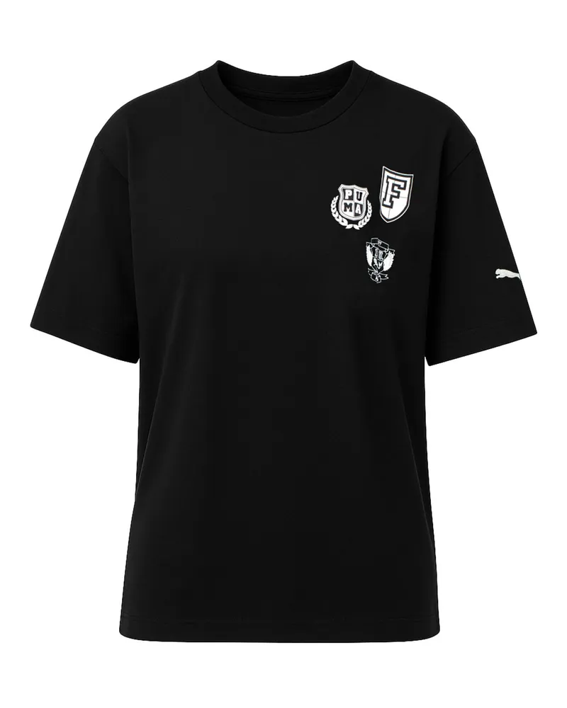 Puma x Rihanna Fenty Rundhalsausschnitt Damen Schwarzes T-Shirt Schwarz