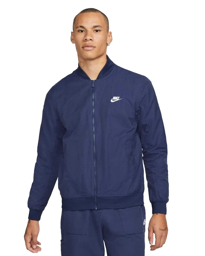 Nike Jacke für Herren, gewebter Stoff (Mitternachtsblau/Weiß Marineblau