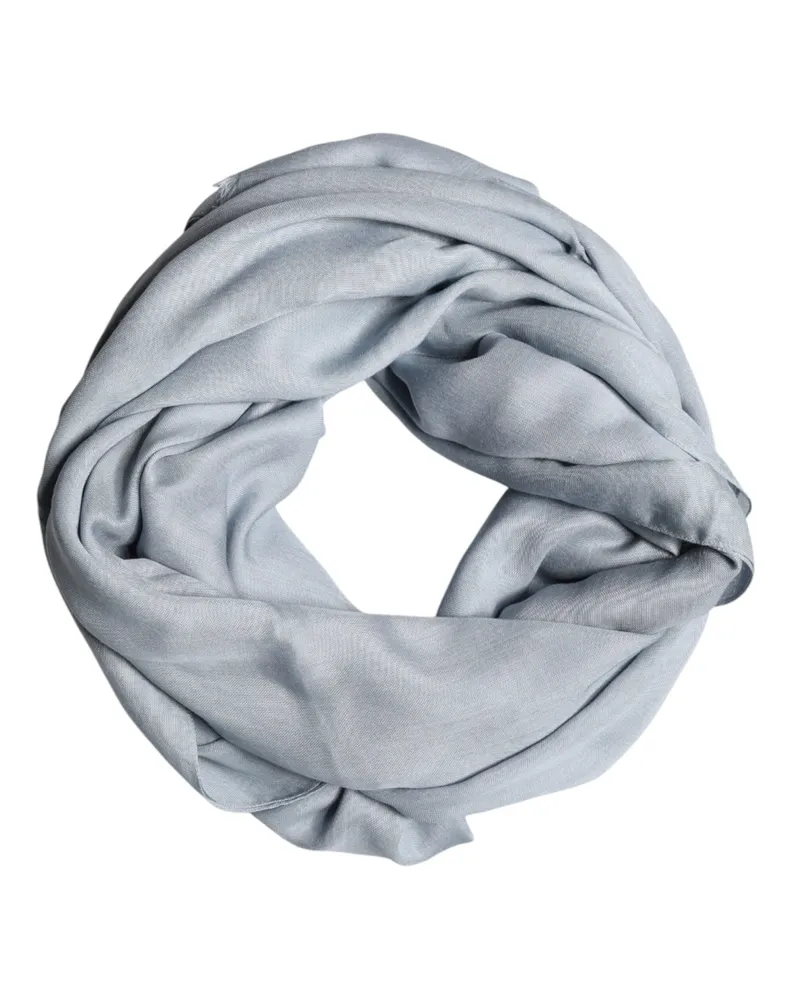 Dolce & Gabbana Light Blue Cashmere Strickschal Blau