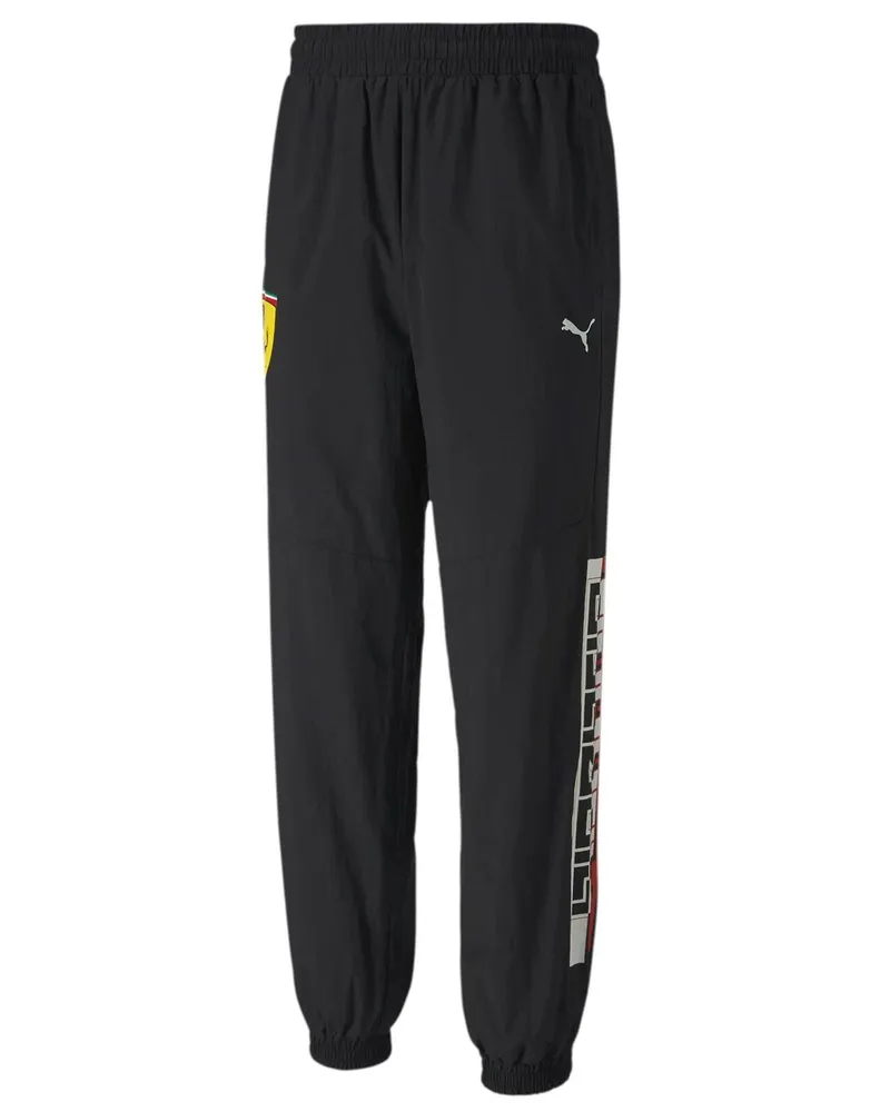 Puma Scuderia Ferrari Street Mens Track Hosen Lounge Schweiß Jogger 596138 02 Schwarz