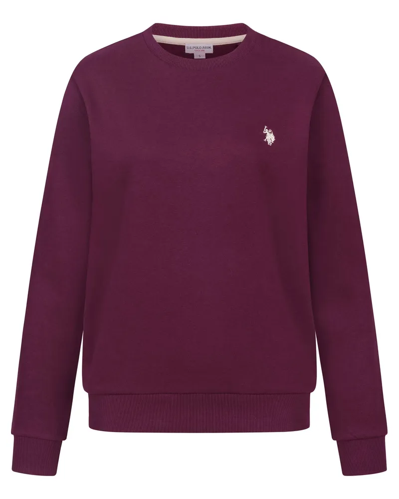 U.S. Polo Assn.  U POLO ASSN. Damen Sweatshirt Pullover USZoee aus Baumwollmix Lila