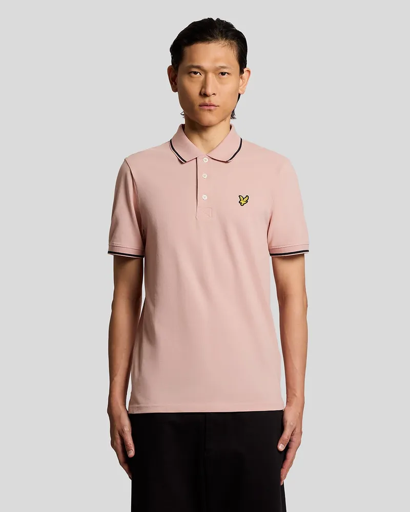 Lyle & Scott Polo-Shirt mit Kontrastkragen - Rosa Rosa