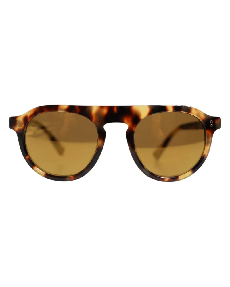 Dolce & Gabbana Runde Sonnenbrille Cognac