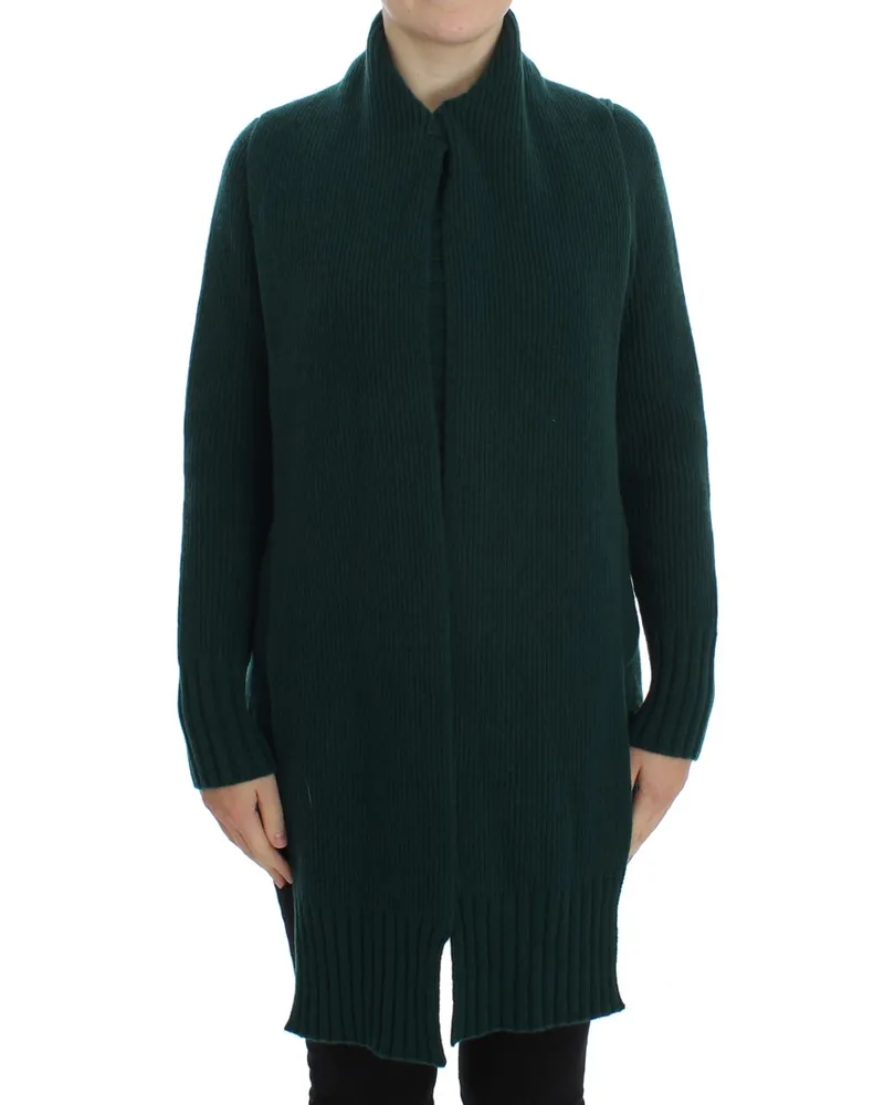 Dolce & Gabbana Dolce Gabbana Cardi mit langen Ärmeln und hohem Kragen Dunkelgrün