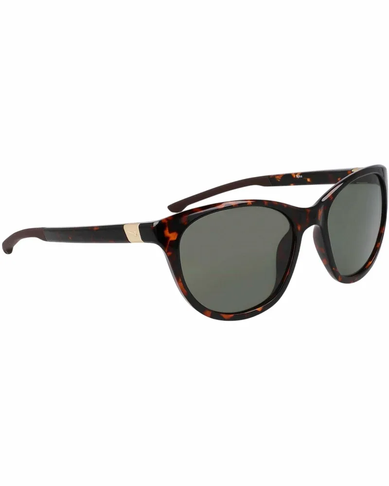 Nike City Hero" Katzenauge-Sonnenbrille für Damen (Schildpatt/Grün Dunkelbraun