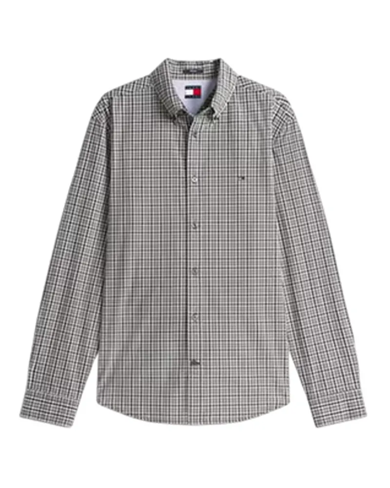 Tommy Hilfiger Hemd für Herren, Popelin (Schwarz Schwarz